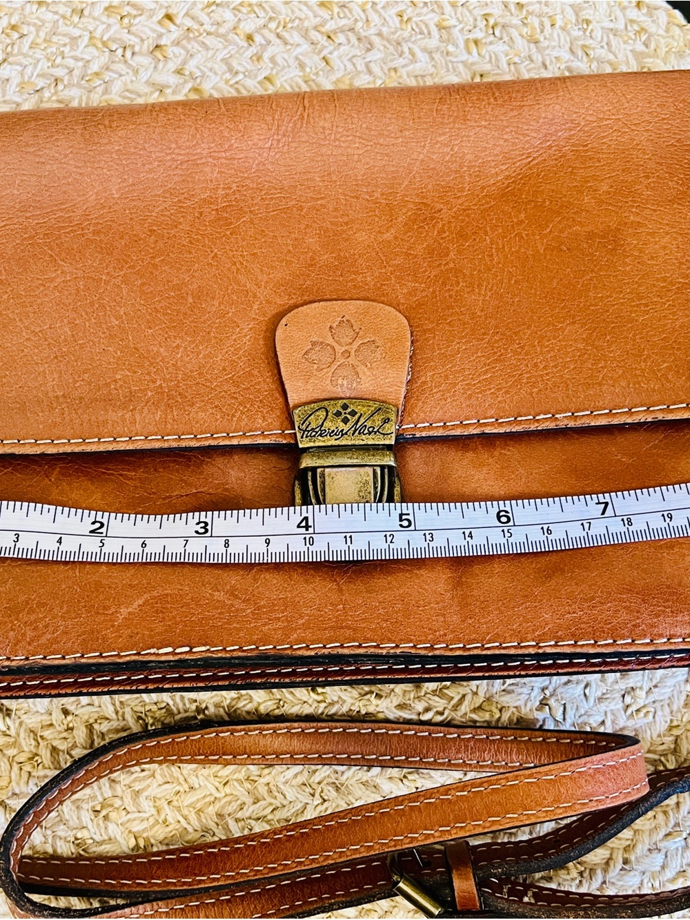 Patricia Nash Cognac Brown Leather Crossbody Bag - Picture 12 of 14